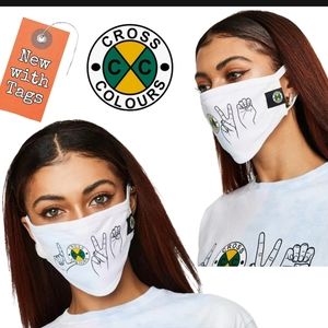 NWT/ Cross Colours Love Face Mask spread love not hate.